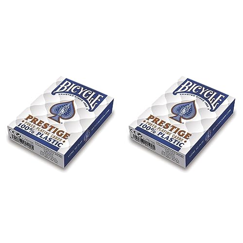 Bicycle Prestige F44100 Baraja de Poker Profesional de Plástico, Colores Surtidos, a Partir de 10 años (Paquete de 2)