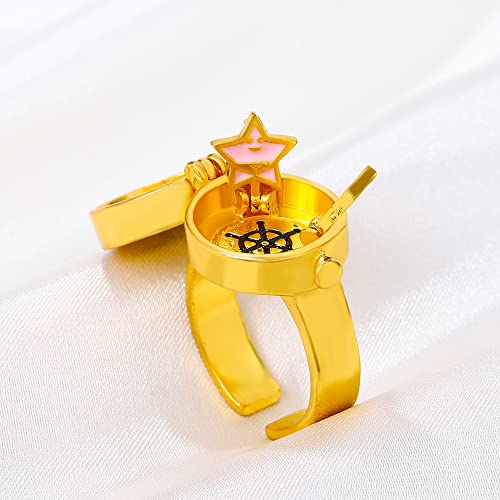 Aitunan Sponge Bff Rings For 2 Best Friends Forever Friendship Cute Cartoon Sponge And Starfish Matching Adjustable Finger Rings For Boys Girls Christmas Holiday Gift Jewelry (1) #TOP2
