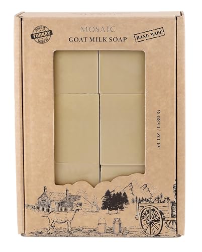 Image of AnatoliaDaphne Natural Goat Milk Soap Bars | Handmade Moisturizing Bar Soap & Body Wash for Sensitive, Dry Skin | Gentle Hydrating Cleanser for Face & Body | 12 Pack (4.5 oz Each)