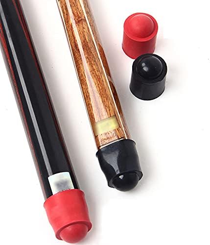 Miniatura 4 de Teensery 4 piezas de tapa de protección de goma para taco de billar (negro, rojo)
