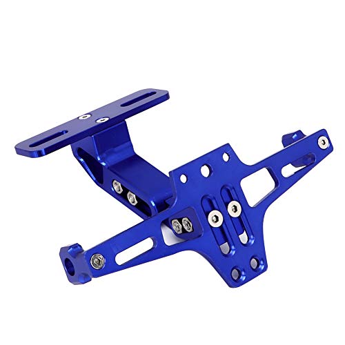 Support de plaque d'immatriculation moto bleu pour éliminer la bavette