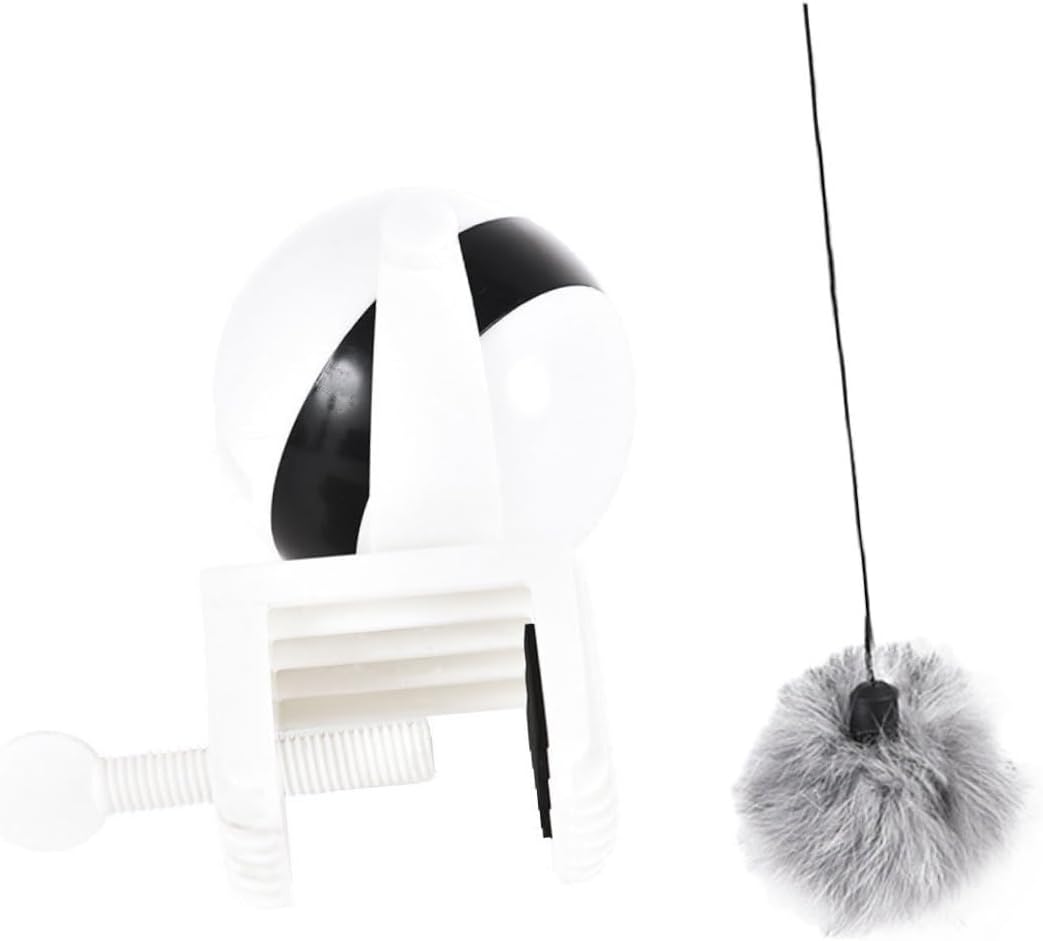 Electric Cat Teaser with Yoyo Ball and Accessories for Indoor Cats Interactive Self-Entertaining Kitten Plaything to Boredom and Encourage Exercise Automatic Shutoff Pet Fun