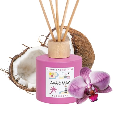 Diffuseur de Parfum République Dominicaine - Fragrance de Grasse et Bâtonnets en Rotin Premium