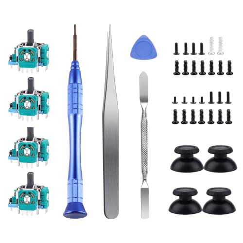 Analog 3D Joysticks Kit For Ps5 Controller, Joysticks Part Replacement Thumbsticks With Repair Screwdriver Kit For Playstation 5 Dualsense Non-Drift Controller #TOP17