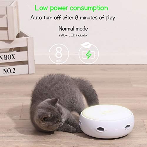 PETTOM Interactive Cat Teaser Toy 2022 UPGRADE Version, Electronic Auto Random Rotating Feather, Three Modes plus Day & Night Sensor, Pet Entertainment Stimulate Cat Senses