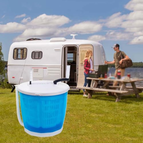 Portable Travel Washing Machine Outdoor Mini Laundry Washer Manual Hand Clothes Washer with High-Speed Drain and Extension Hose