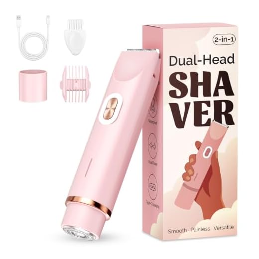 Mpotmiy 2-in-1 Electric Shaver for Women, Dual-Head Bikini Trimmer, Gift