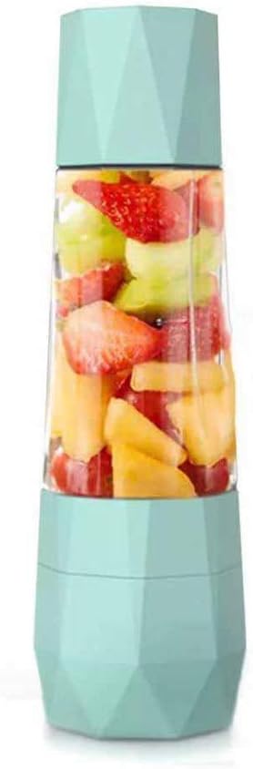 Dwertay Minimalism Fashion Red And Blue Two-color Vacuum Fresh Juicer Household Portable Fruit And Vegetable Electric Juice Cup Wonderful Small Mini Charging Juicer (Color : Light blue)