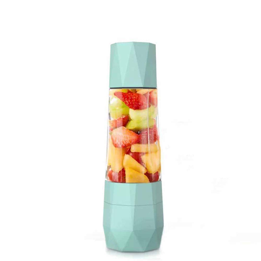 Dwertay Minimalism Fashion Red And Blue Two-color Vacuum Fresh Juicer Household Portable Fruit And Vegetable Electric Juice Cup Wonderful Small Mini Charging Juicer (Color : Light blue)