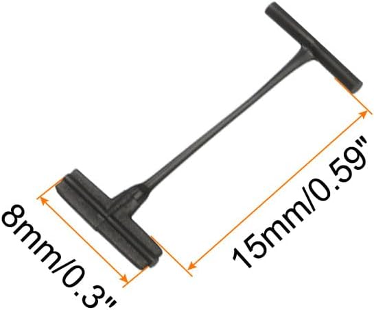 MECCANIXITY 3000pcs Standard Tagging Gun Fasteners 0.6x0.3 Inch Plastic Tags Clothing Tags Black 15mm/0.6inch Tags Barbs Attachments for All Standard Price Tag Gun