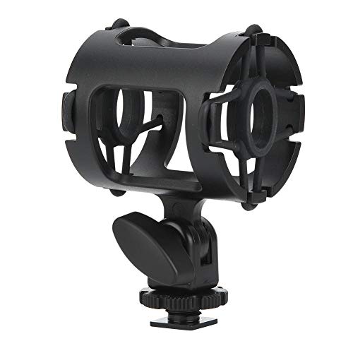 Topiky Universal Microphone Mount Holder Shock-proof Clamp with 3/8 inch Screw Cold Shoe Hole for Recording Broadcasting Studio