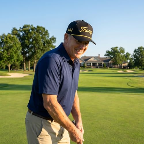 Image of Curves & Clubs Trump Golf Hats - One Size Adjustable Men's Hat - Breathable & Durable Trump Rope Hat - Perfect Golf Gift