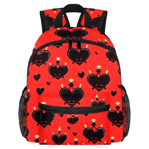 Sac à dos voyage enfant préscolaire léger motif couronne d'amour pour éviter la fatigue en vacances