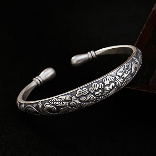 Bijoux dames s999 style mat : le bracelet ouvert en argent à porter au quotidien