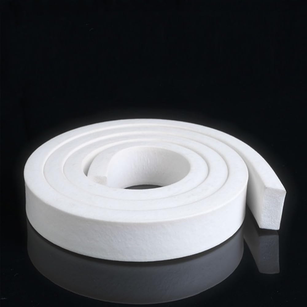Anyaciy One Color Rubber Foam Seal 3Meters Doors Windows Gasket Trim Seal, 5X5mm-20X30mm Square Sponge Strip, White Silicone Foam Rubber 1 Piece(5 X 30Mm)