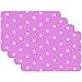 Tovagliette stampate Stelle fucsia, Tovagliette da Tavola, tovaglietta, Tovaglietta per sala da pranzo, a prova di cibo, 4 pezzi, 30 x 450 cm, Venilia 59048