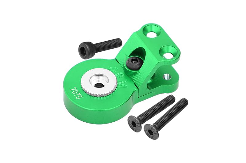 Aluminum 7075 Servo Saver Steering 25T with Built-in Spring for Arrma 1/10 Gorgon 4X2 Mega 550 Brushed Monster Truck-ARA3230 Upgrades - Green