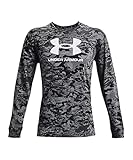 Under Armour Men's ABC Camo Long Sleeve T-Shirt, Black (001)/White, Medium