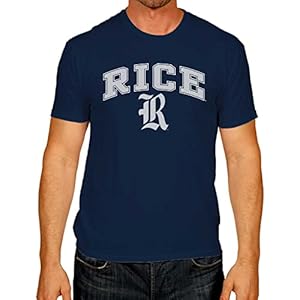 Campus Colors NCAA Adult Gameday Cotton T-Shirt – Premium Quality – Semi-Fitted Style – Officially Licensed Product (Rice Owls – Blue, Large)