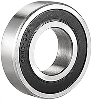 uxcell 6206-2RS Ball Bearing 30mm x 62mm x 16mm Double Sealed 180206 Deep Groove Bearings, Carbon Steel (Pack of 2)