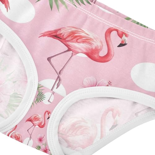 Toddler Briefs, Cute Flamingos Girls' Cotton Brief Underwear, 2–8 Years 5