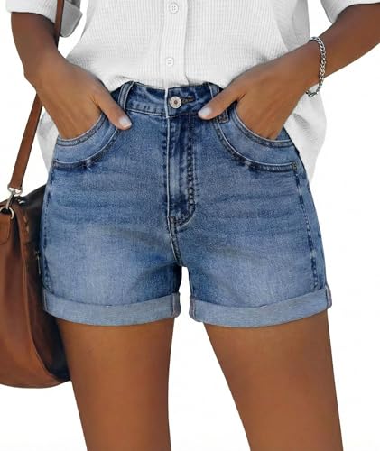 onlypuff Jean Shorts for Women Ripped Distressed Denim Shorts