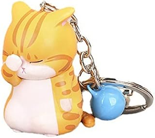 qirunQR Cat Keychain Cat Keyring Lucky Kitten Key Chain for Women Men Teen Girls Cat Lovers