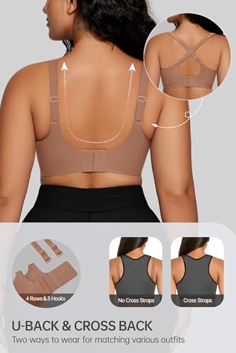 Image of OEAK Women Comfortable Jelly Bras No Underwire Seamless Full Coverage Bralette Buttery Soft Convertible Everyday Tshirt Bra