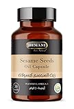Hemani SesameOil Capsules 800mg - 50 Capsules | Non-GMO | Fasting Absorbing | Vegetarian | Cold-Pressed | High Potency I Immune Support