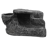 TOYANDONA Plataforma para Tortugas de Realista Resistente al Agua con para Reptiles y Decoración para Acuarios y Terrarios Gran Doble Copa