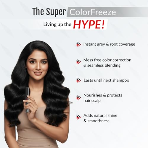 Image of Color fix gel Quick Gray Hair Touch Up Stick for grey hair 15ml | Instant Gray Coverage | Semi Permanent | Black Color | Smudge-Proof & Long-Lasting | Ideal for All Hair Types | Enriched with Almond & Olive Oil