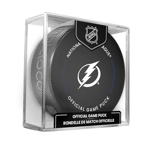 Inglasco NHL Tampa Bay Lightning Official Game Hockey Puck in Acrylic Display Cube