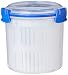 Sistema KLIP IT Utility Collection Round Food Storage Container with Strainer, 23.0 oz./0.7 L, Clear/Blue