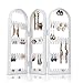 KEKRAV TJLSS White 180 Boucules en Plastique en Plastique Affichage Écran Pliant Boucles d'oreilles Boucles Boîtes de Rangement Support de Support de Bijoux Boîte de Rangement