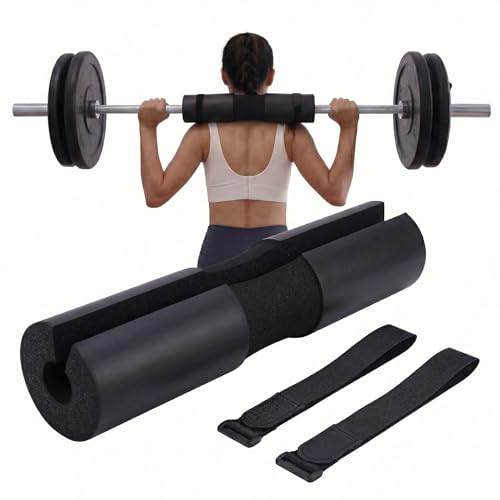 OPPSDECOR Barbell Squat Pad for Squat Rack/Weight Bench, Black Standard Weight Bar Pad Weight Lifting Gym Equipment