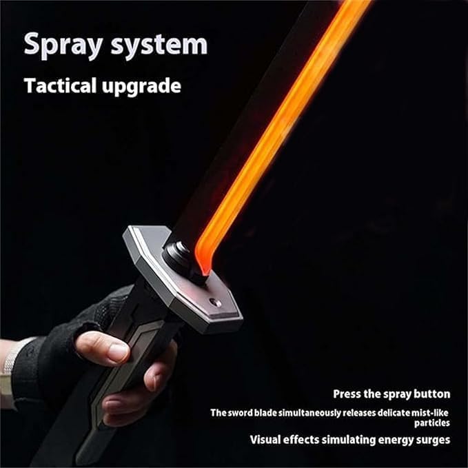 Image of LED Sword Toy for Boys & Collectors - Large Size 78 CM Sparkblade Katana with Smoke & Spark Effects | 7-Color Light-Up Blade, Sound FX, Anime-Inspired Cosplay Prop for Roleplay