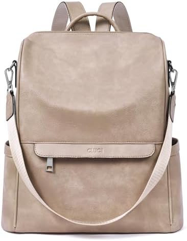 CLUCI Backpack for Women Fashion Vegan Leather Designer Bookbag Ladies Convertible Travel Backpack purse for Women