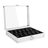 [Optimales Geschenk]Watch box es eignet sich sehr gut als Geschenk an Geliebte, Familie oder Freunde oder auch als Weihnachtsgeschenk. Make up aufbewahrung es ist sehr gut für den persönlichen Gebrauch (Männer, Frauen) und Schaufensteruhren geeignet, um Ihre Uhr vor Staub zu schützen.