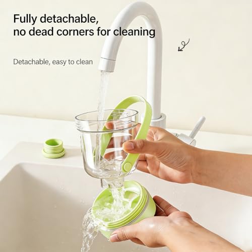 Botella de agua con cubitera 2 en 1 transparente y portátil miniatura 4