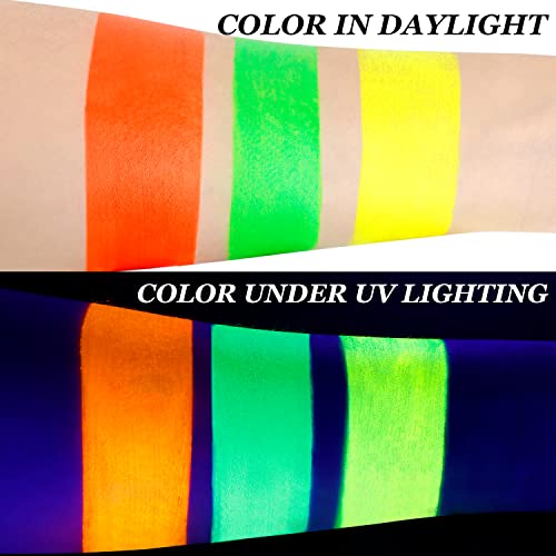 De'lanci Neon Green Face Paint Stick, Cream Blendable Body Paint Stick, Sports Green Face Paint Football Foundation Makeup, Professional Halloween Makeup Cosplay Uv Special Effects Sfx Costume Parties - 22G (0.77 Oz) #TOP4