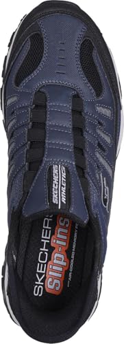 Skechers - Mens Slip-Ins: After Burn M. Fit - Ridgeburn Slip On Shoes, Color Navy/Gray, Size: 12 XW US2