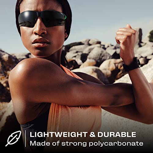 Nocry Safety Sunglasses With Green Tinted Wraparound Lenses; Tinted Safety Glasses For Men And Women With Adjustable Arms & No-Slip Grips; Work Glasses With Uv 400 Protection; Ansi Z87.1 Rated #TOP5