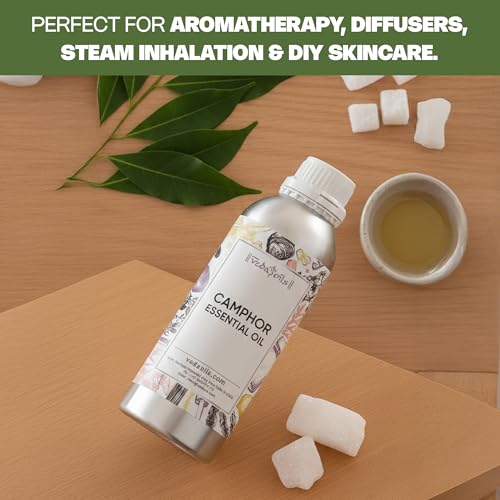 Image of VedaOils Camphor Essential Oil 1Kg | Pure Camphor Oil for Bath, Diffuser & Aromatherapy | Ideal for Skin and Hair Care