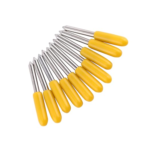 Haofy Couteau de Coupe en Vinyle, Lame de Traceur Longue Durée de Vie pour Supports Adhésifs Colorés, 10 Pièces (30°)