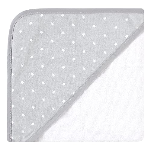 Image of Hudson Baby Unisex Baby Cotton Rich Hooded Towels, Gray Modern Elephant, One Size