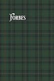  Forbes Tartan Composition Book Paperback 120 College Ruled Pages: 6x9 Inch Monogram Pages, Personalized for the Scottish Clan Forbes Members & Perfect ... Recipes  Clan Forbes Tartan Fabric Look