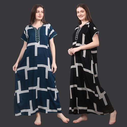 Image of Women's Alpine Floral Print Maxi Night Gown