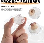3PCS Water Drop Car Air Freshener Diffuser Bottle,Empty Hanging Car Diffusers for Essential Oils as Cars Decor,6ml Clear Air Freshener/Essential Oil Cars Diffuser Bottle with Rope/Cap