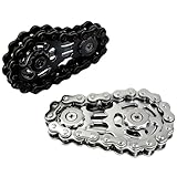2 Stück Zahnräder Fidget Kette, Fidget Chain Toy Set, Metall Kettenring, leise, langlebig, tragbar, ideal für Büro, Schule, Geschenk