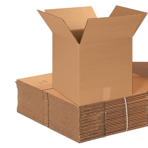 Image of BOX USA Shipping Boxes Medium 14 inchL x 14 inchW x 14 inchH 25-Pack - Corrugated Cardboard Box for Moving, Mailing, Packing, Packaging and Storage